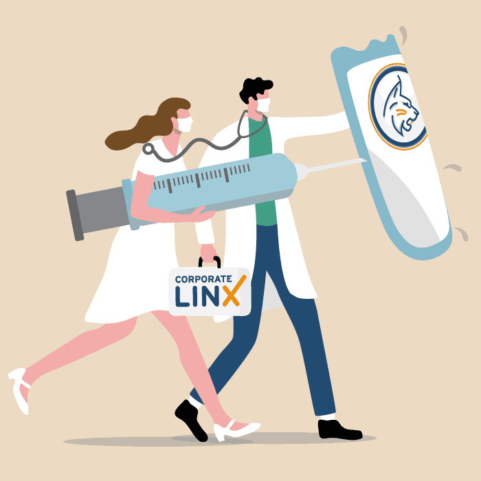Illustration personnalisée vaccinez-vous-Corporate LinX- Laure Drucy